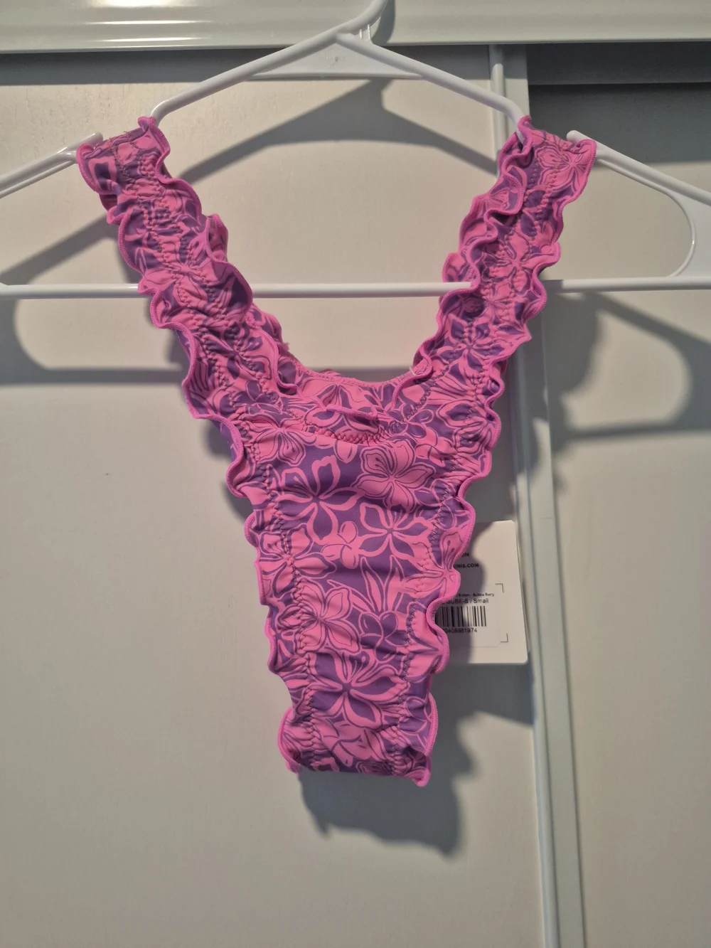 Kulani Kinis Hot Pink Floral Swimwear Top And Bottom